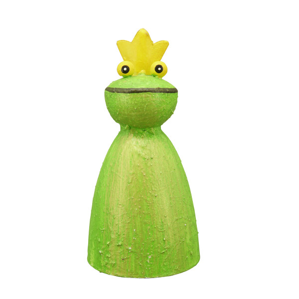 Zaunhocker Tier Frosch, Metallfrosch grün, 12x20cm