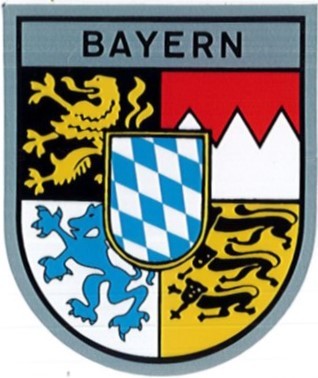 Aufkleber in Wappenform Bayern