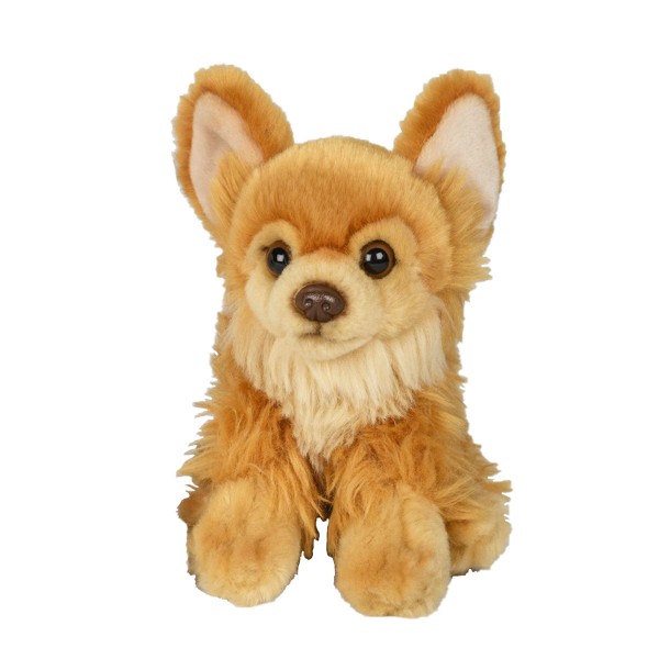 Plüsch Hund Chihuahua braunes Fell 17cm Uni Toys