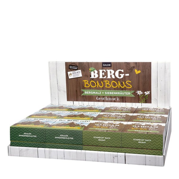 Bonbons in der Papier-Box, Der Berg ruft + Dahoam is, wo die Berg san, 80g, Gilde