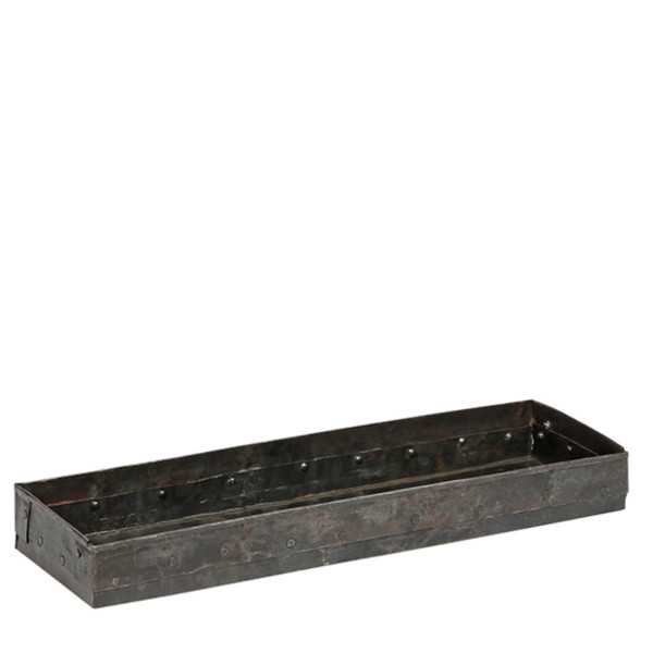 Deko Schale Jardiniere Antik, rustikale beschlagene und genietete Eisenschale, 46cm, WMG Grünberger