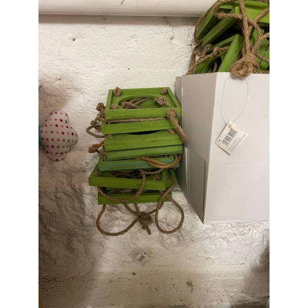 Deko Hänge-Ampel, grün, mit 3 Zinktöpfe, 108cm