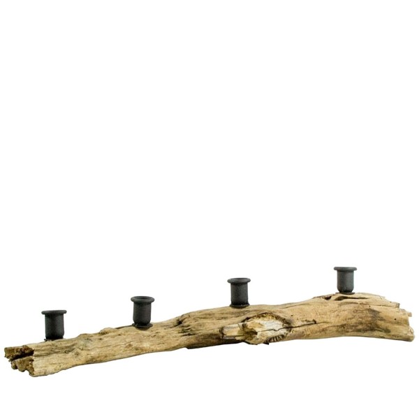Holz Kerzenhalter Eichenast 60cm, WMG Grünberger