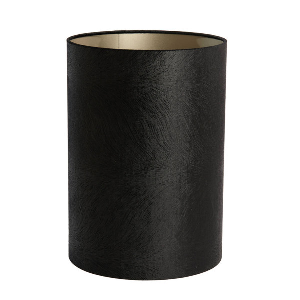 Lampenschirm Lubis schwarz, Lampenschirm Zylinder 30x30x42cm, Light &amp; Living