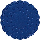 Duni Zelltuch-Untersetzer rund, 8-Lagig, 7,5cm dunkelblau