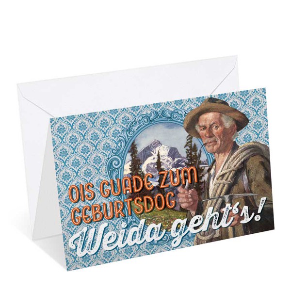 Bayerische Geburtstagskarte: Weida geht&#039;s!