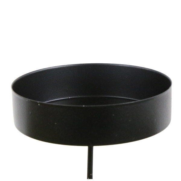Kerzenpick schwarz, Ø8cm, Höhe 1,5cm, Metall