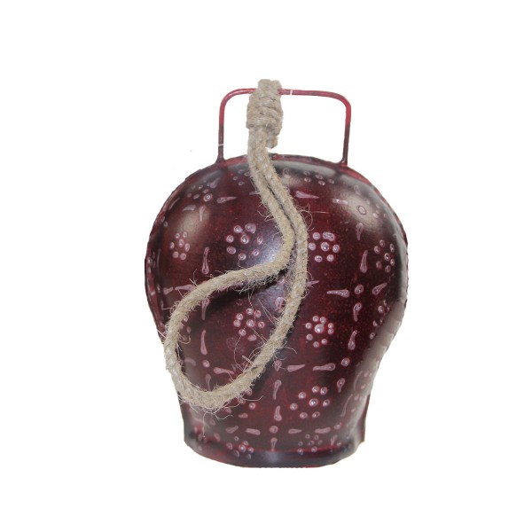 Metall Glocke, antik rot, 13cm