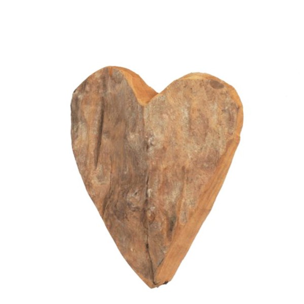 Holz Herz Teak unfinish 20x15, WMG Grünberger