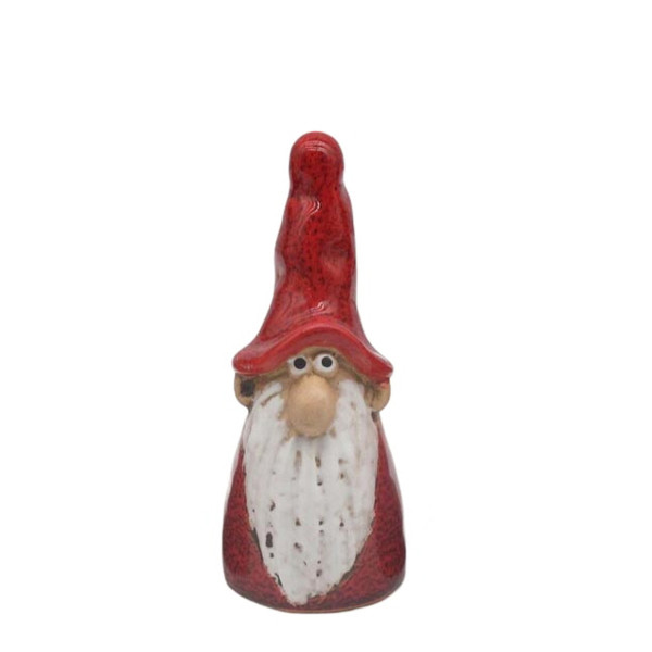Deko Wichtel Santa Marta rot, Keramikwichtel Weihnachten, 8,5cm