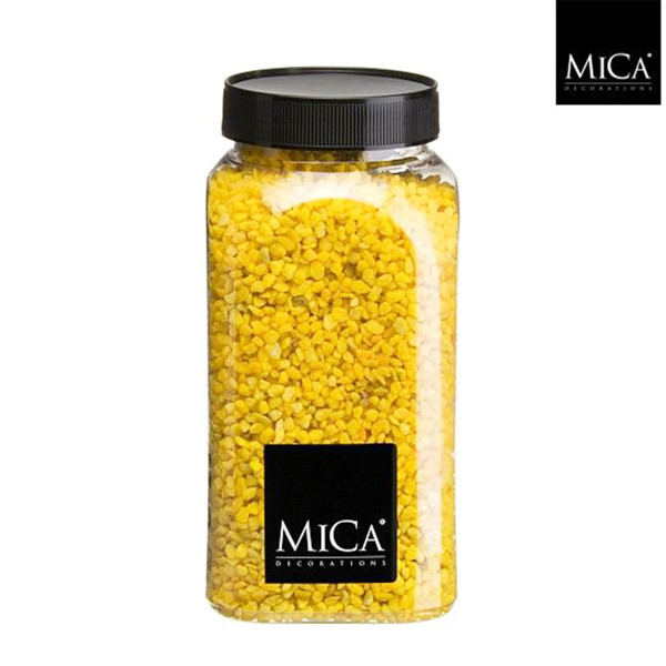 Deko Steine Granulat gelb, 2-3mm, 650ml, Mica Decorations