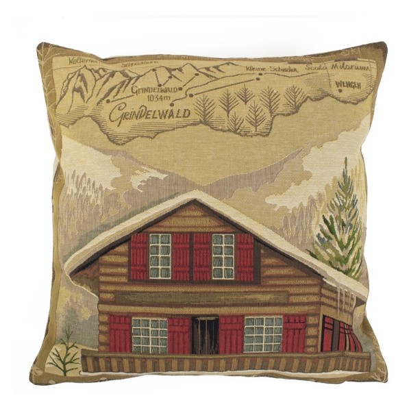Gobelin Kissen, Chalet Grindelwald, 45x45cm, Mars &amp; More