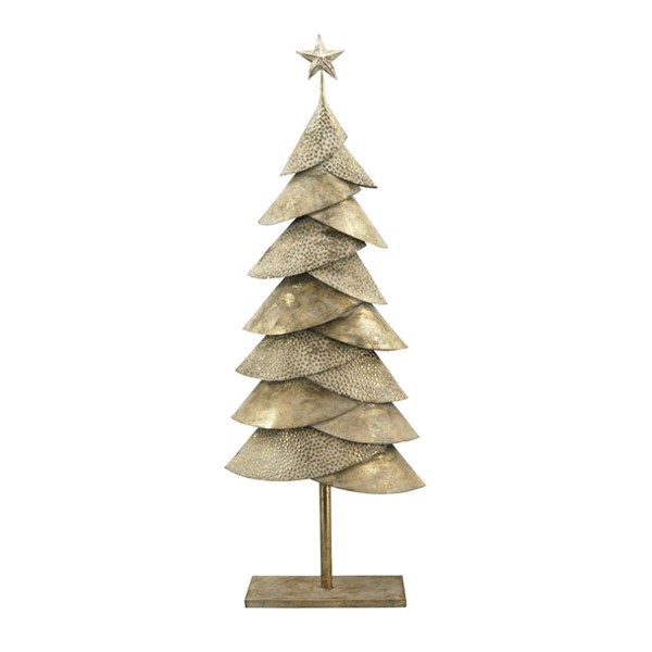 Deko Tannenbaum Antik, Weihnachtsbaum antikgold//silber, 120cm Metall