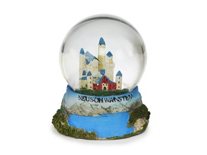 Poly Schneekugel Neuschwanstein mit Sockel 9cm