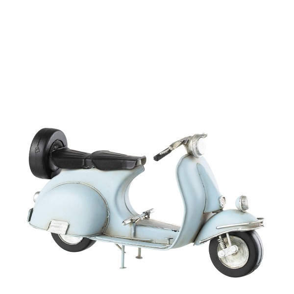 Deko Roller, Scooter, blau, used look, 28x15cm, Metall, J-LINE
