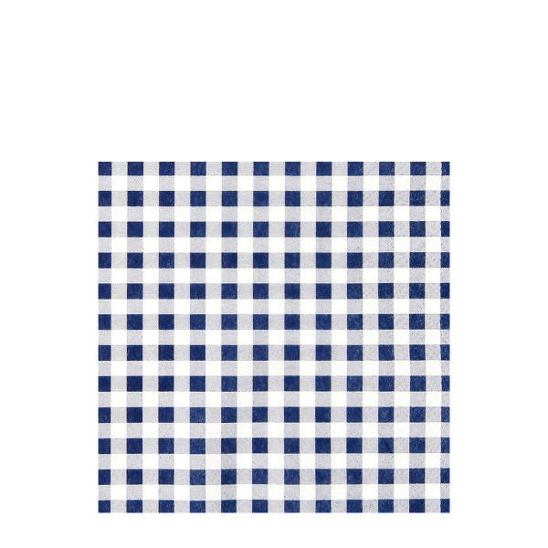 Home Fashion Papierservietten Karo blau, blau-weiß kariert, 25x25cm