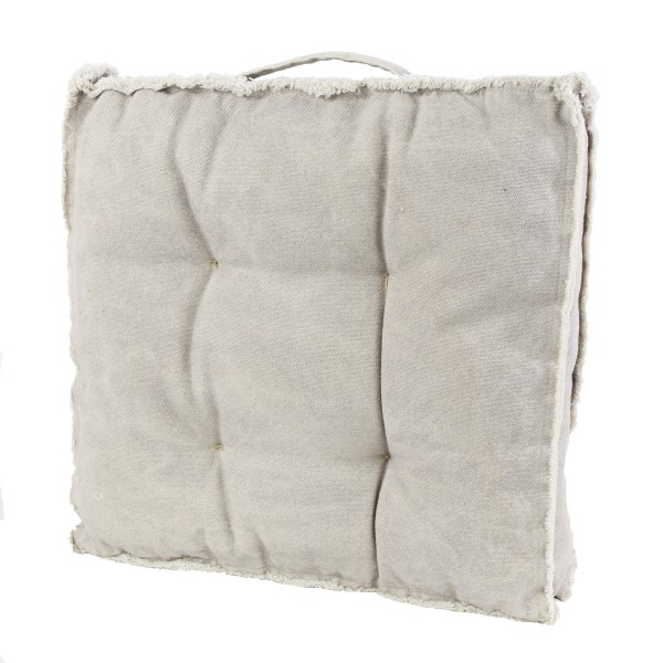 Sitzkissen stonewash beige 45x45cm