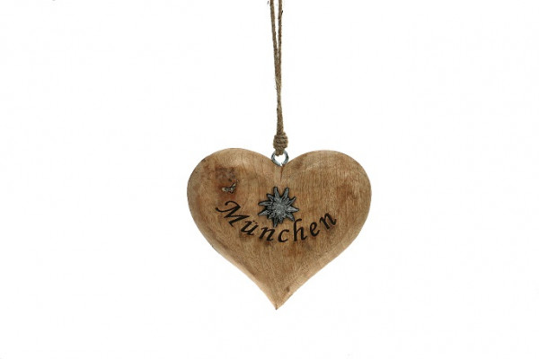 Holzherz München 15x13x3