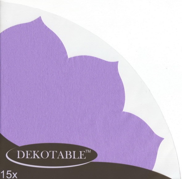 Japan Servietten, uni lavendel, tulpenform, 15 St, DEKOTABLE