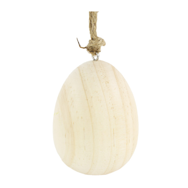 Deko Ei Naturholz, Holzei, 8cm, Osterei Naturholz, Hänger