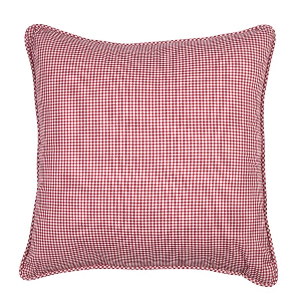 Kissen Karo dunkelrot Baumwolle 55x55cm, Mars &amp; More