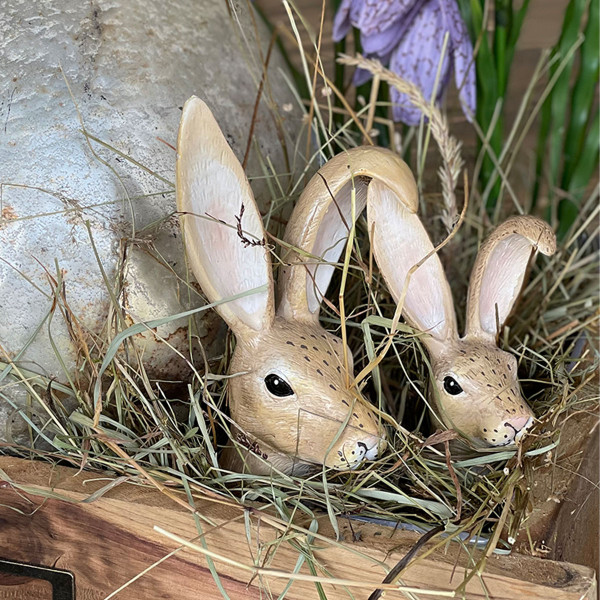 Deko Hase Ostern, Hasenbüste, Hasenkopf, 14cm, Keramik