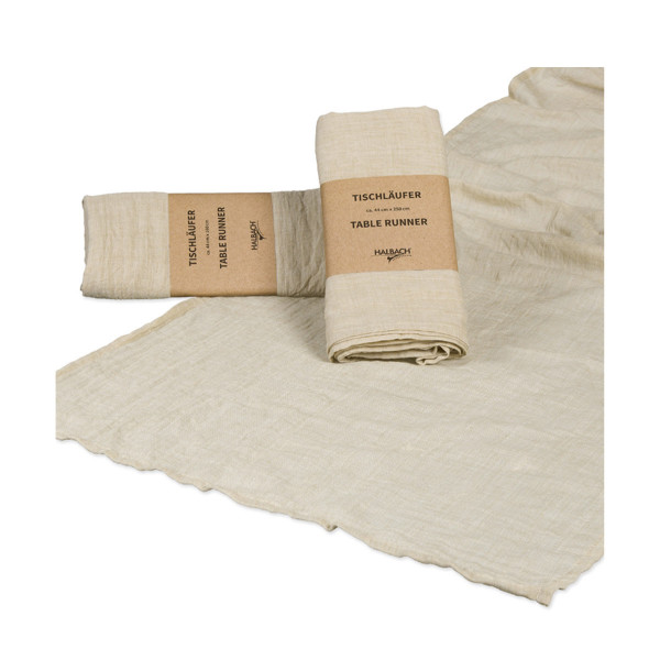 Halbach Tischläufer linen, Baumwoll-Optik, 44cmx160cm