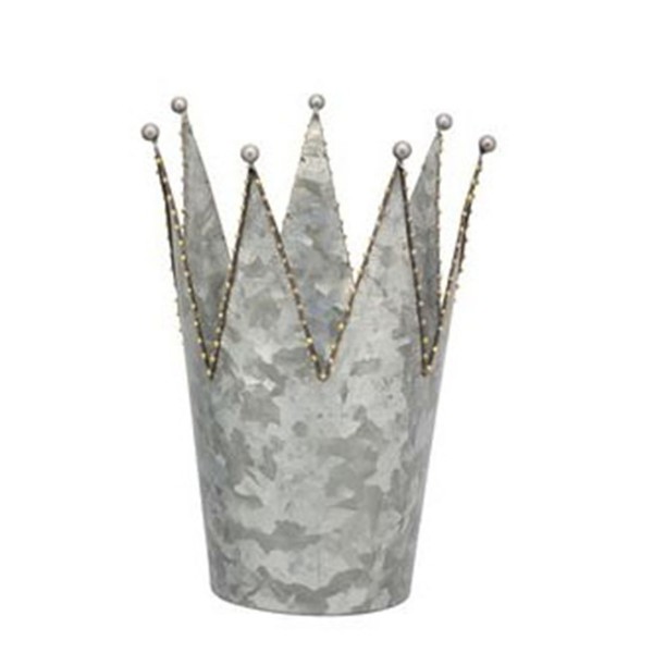 Krone Kerzenhalter 19cm Metall