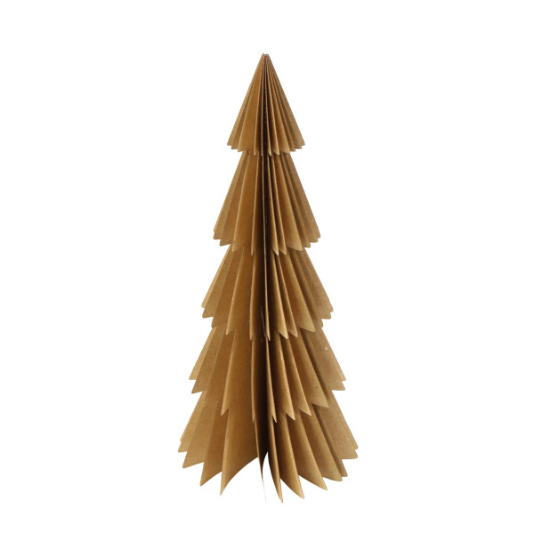Deko Tannenbaum Papier, Papierbaum Tanne braun, Fächerbaum, 20cm