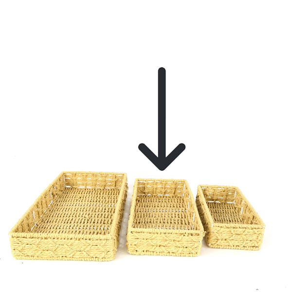 Korb Natur, geflochten rechteckig, 33x15cm