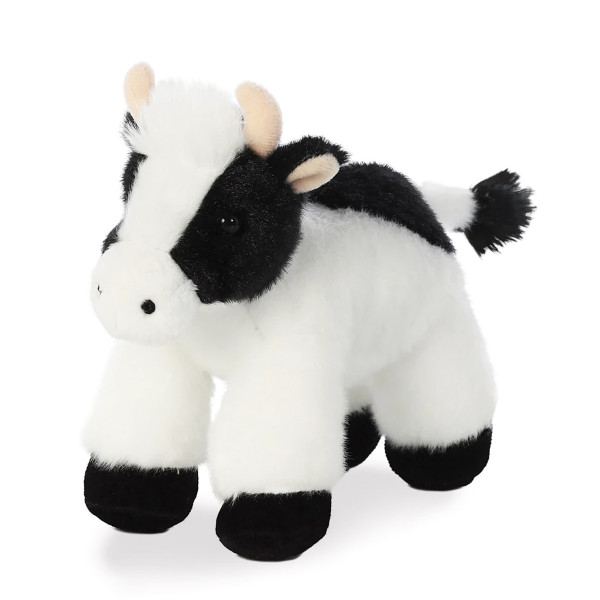 Plüsch Kuh Moo, schwarz/weiß, Mini Flopsies, 20cm, Aurora